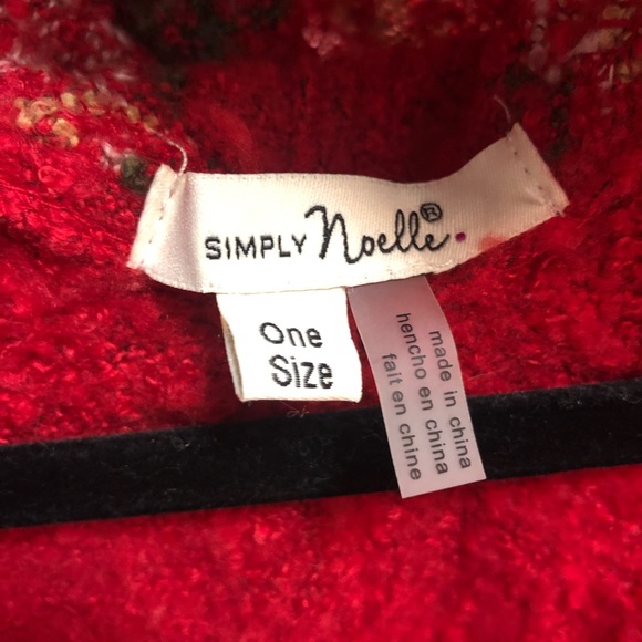 Simply Noelle super soft yarn sweater shawl with hood new without tags one size - Picture 2 of 4